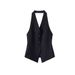 Women's Clothing Halter neck suit vest vest spring new top design niche temperament sleeveless waistcoat_mkmklike.com