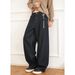 Men's Spring Loose Straight Leg Jeans Trendy Brand Embroidered Center Seam American Style Loose Fit Denim_mkmklike.com