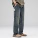 Men's Clothing Monkey Jeans Men's Straight Leg Wide Leg Casual Pants Men's Youth Mid Waist Pants Men's Casual Versatile_mkmklike.com