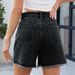 Women's High Waist Distressed Denim Shorts - Side Slit Stretch Hot Pants With Vintage Wash Casual Summer Jean Shorts For Women_mkmklike.com