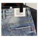 Men's Loose Fit Denim Shorts Straight-Leg Lightweight Summer Korean Style Streetwear Hip Hop Casual Mid-Length Jeans_mkmklike.com