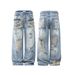 Men's High Quality Fashionable Distressed Denim Jeans Trendy And Edgy Cross Border Market Clothing_mkmklike.com