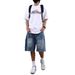 Men's Clothing Retro Denim Shorts For Men And Women Distressed Loose Fit Straight Leg Casual Street Style Washed Five Point Trendy_mkmklike.com