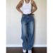 Plus-Size Vintage High-Waisted Jeans – Wide Leg, Stretch Denim (Blue, S-4XL, Comfort Fit, Streetwear & Retro Chic)_mkmklike.com