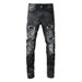 Men's Clothing European And American Trendy Brand American Hot Diamond Jeans Boys Casual Slim Pants High Street Fashion Ripped Men's Pants 5638_mkmklike.com