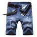 Men's Clothing Jeans Summer Thin Trendy Ripped Nostalgic Pants Mid Length Pants_mkmklike.com