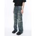 Men's Clothing Spring New Products Retro Tie Dye Straight Loose Washed Jeans_mkmklike.com