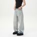 Men's Clothing Niche Design Light Colored Wide Leg Jeans Loose And Slim Straight Leg Scimitar Pants Trend_mkmklike.com