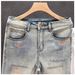 Men's Classic Straight Fit Cotton Pants – Stretch Washed Denim For Everyday Casual Wear_mkmklike.com