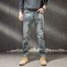 Classic Men's High End Jeans Stretch Straight Leg Casual Versatile Simple Long Pants Korean Trendy Brand New Spring Style_mkmklike.com