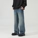 LKTM Men's Cleanfit Flared Slim Pants Archer0603 Vibe Lightning Burst Blue Jeans_mkmklike.com