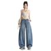Wholesale High-waisted Wide-leg Loose Curved Jeans For Women, New Summer Hot-selling Casual Long Pants, Extra-long_mkmklike.com