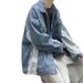 Loom Teenager Denim Men Autumn Trendy Brand Cool Printed Patchwork Jacket Korean Style Loose Student Couple Top_mkmklike.com