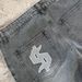 Men's High Street Blue Washed Distressed Jeans Trendy Straight Leg Slimming Fit Slight Flare For Men_mkmklike.com