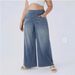 Slim-Fit High-Waisted Stretch Jeans For Women – Comfortable & Flattering Wide-Leg Pants (S-2XL, Light Blue/Dark Blue/Gray)_mkmklike.com