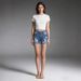 European American Cro-border Direct Ource Factory Ummer New Caual And Tylih Women' Denim Hort With Cuffed_mkmklike.com
