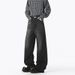 Cleanfit Versatile Micro-pull Jeans Men's Youth Fashion Popular Loose Straight Washed Retro Blue Trousers_mkmklike.com