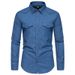 Pulse European And American Autumn New Long Sleeve Casual Multi-Pocket Denim Cardigan Shirt Cross-Border Men's Clothing_mkmklike.com