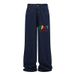 Suitable For All Seasons American Style Men's Jeans Washed Multi-Pocket Butterfly Lightning Letter Embroidery Wide-Leg Loose Long Pants_mkmklike.com