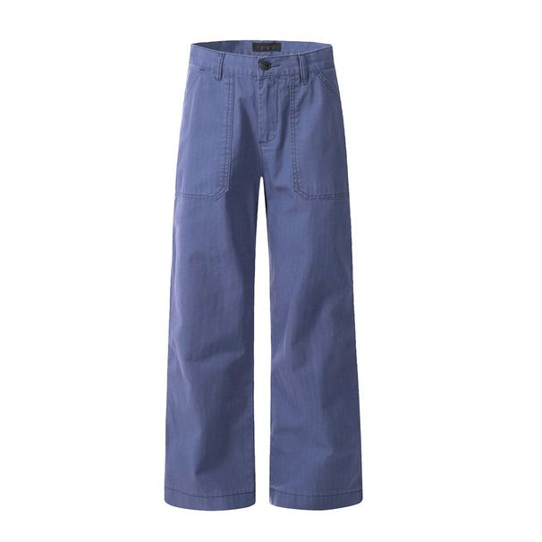 American Style Simple Solid Color Workwear Jeans For Men Loose Straight Street Fashion Brand Ins Wide Leg Versatile Long_mkmklike.com