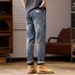 American Classic Jeans Men's 9 Points Spring And Summer New Retro Washed Jeans Men's Casual Fat Jeans 9 Points_mkmklike.com