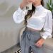 Women's Clothing summer new temperament slim fitting puff sleeve top design drawstring suit pants suit for women_mkmklike.com