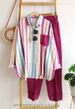 Women's Plus Size Women's Clothing Summer Slightly Fat MM Fashionable Loose Slim Comfortable Casual Striped Suit_mkmklike.com