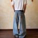 Cleanfit Washed Bamboo Denim Jeans – High Street Wide Leg Drape Pants For Men & Women (Blue/Black, S-3XL)_mkmklike.com