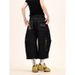 2025 American Retro Splicing Pocket Scimitar Jeans Men's And Women's Trend Hip-hop Loose Wide-leg Tooling Cropped Pants_mkmklike.com