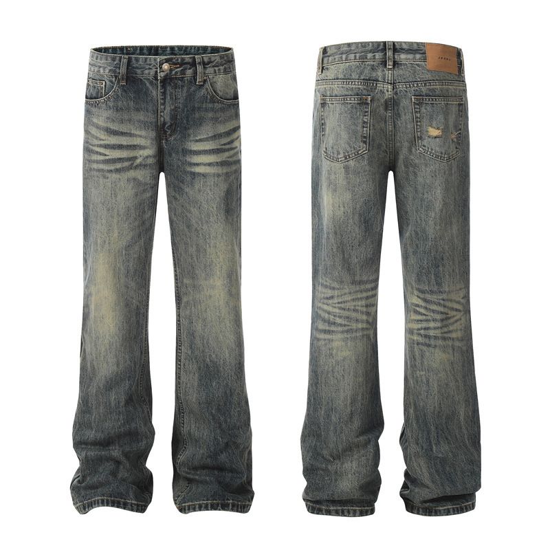 Women's High-Waisted Vintage Washed Wide-Leg Jeans – 90s Retro Relaxed Fit With Distressed Details (Xs-4xl)_mkmklike.com