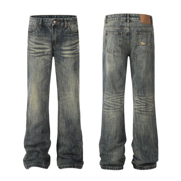 Women's High-Waisted Vintage Washed Wide-Leg Jeans – 90s Retro Relaxed Fit With Distressed Details (Xs-4xl)_mkmklike.com