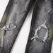 Men's Clothing High Street Ripped Jeans Men's Ink Splashed Pants Men's Street Graffiti Spray Paint Ripped Jeans Stretch Slim Fit 5636_mkmklike.com