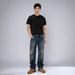 Men's High Street Wide Leg Distressed Jeans - Relaxed Fit Straight Denim Pants For Casual Wear_mkmklike.com