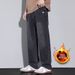 Men's Clothing Men's Fleece Lined Jeans Winter Straight Leg Slightly Flared Wide Leg Pants For Formal & Casual_mkmklike.com