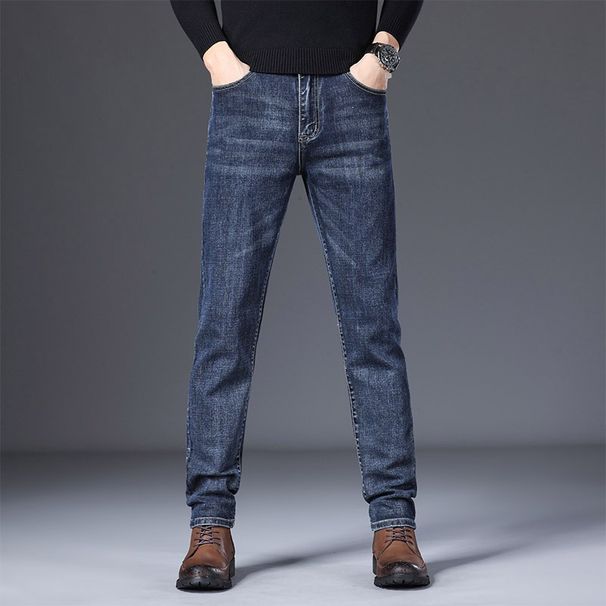 Men's Slim Fit Straight Leg Stretch Jeans Casual Trousers Spring Autumn Ozon Hot Selling Factory Direct Shipping_mkmklike.com