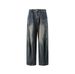 CATTEE Men's Vintage Washed Straight-Leg Jeans Relaxed Fit Classic American Style Denim Pants Black And Blue M to XXL_mkmklike.com