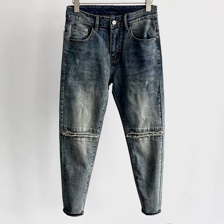 Men's Clothing Spring And Autumn Jeans Men's Fashion Brand Loose Large Size Retro Trousers Washed Straight Pants Autumn Trousers Men's_mkmklike.com