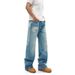 Vintage Light Blue Wide Leg Jeans For Men & Women, High Waist Straight Leg Distressed Denim Pants, Summer Washed Retro Style_mkmklike.com