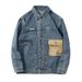 Spring Trendy Loose Fit Ins Workwear Jacket Versatile Denim Coat Men Japanese Retro Harajuku Style_mkmklike.com