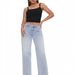Women's Straight Leg Jeans - Mid Rise Stretch Denim Pants With Slim Bootcut (Size 24-32, Light Blue/Dark Blue, Cotton-Polyester Blend)_mkmklike.com