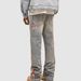New Popular Men's Denim Straight Pants, European And American Street Fashion Ins Popular Elastic Sticker Denim Straight Pants_mkmklike.com