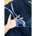 Men's Trendy Versatile Drawstring Cropped Cargo Denim Shorts Multi Pocket Summer Loose High Street Style_mkmklike.com