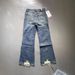 Patchwork Bootcut Slightly Flared Jeans Men's Clothing Denim Washed Blue Parisian Demna Style_mkmklike.com
