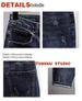 Men's Slim Fit Denim Shorts Trendy Casual Five Point Pants Dark Blue Versatile Retro Style New Summer Collection_mkmklike.com
