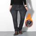 Men's Fleece Pants Winter Warm Straight Jeans Men's Fleece Thickened Extra Large Size Business Jeans Men's Fat_mkmklike.com