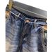 Men's Clothing Retro Old Personality Back Pocket Shorts European And American Style High End Men's Mid Length Pants_mkmklike.com