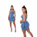 Women's Clothing New Summer Spring And Summer Sexy Tube Top Washed Button Stretch Denim Dress_mkmklike.com