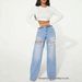 Women's High-Waisted Wide-Leg Distressed Ripped Jeans Slimming Washed Straight Leg Trousers Floor-Length Versatile Hot Style_mkmklike.com
