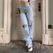 Women's Clothing New High Waist Straight Washed Jeans Ins Commuter Blue Trousers Cotton Denim Women's Jeans_mkmklike.com