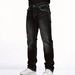 Men's Stretch Denim Jeans – Slim Fit Black Straight Leg Pants With Embroidery Details (S-2XL, All-Season Comfort)_mkmklike.com